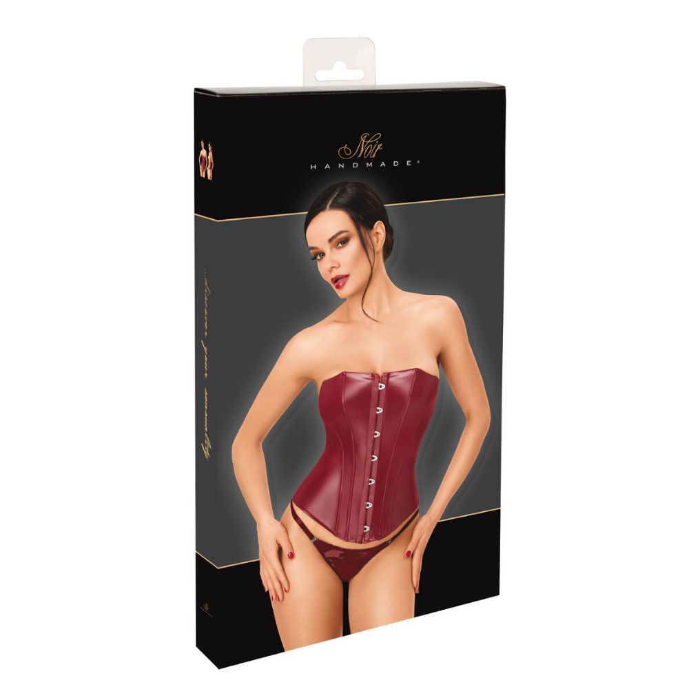 Noir Bordeaux Affair Boned Corset Burgundy M
