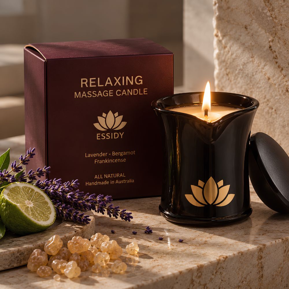 Essidy Candles Massage Oil Candle Lavender Bergamot Frankincense 60g