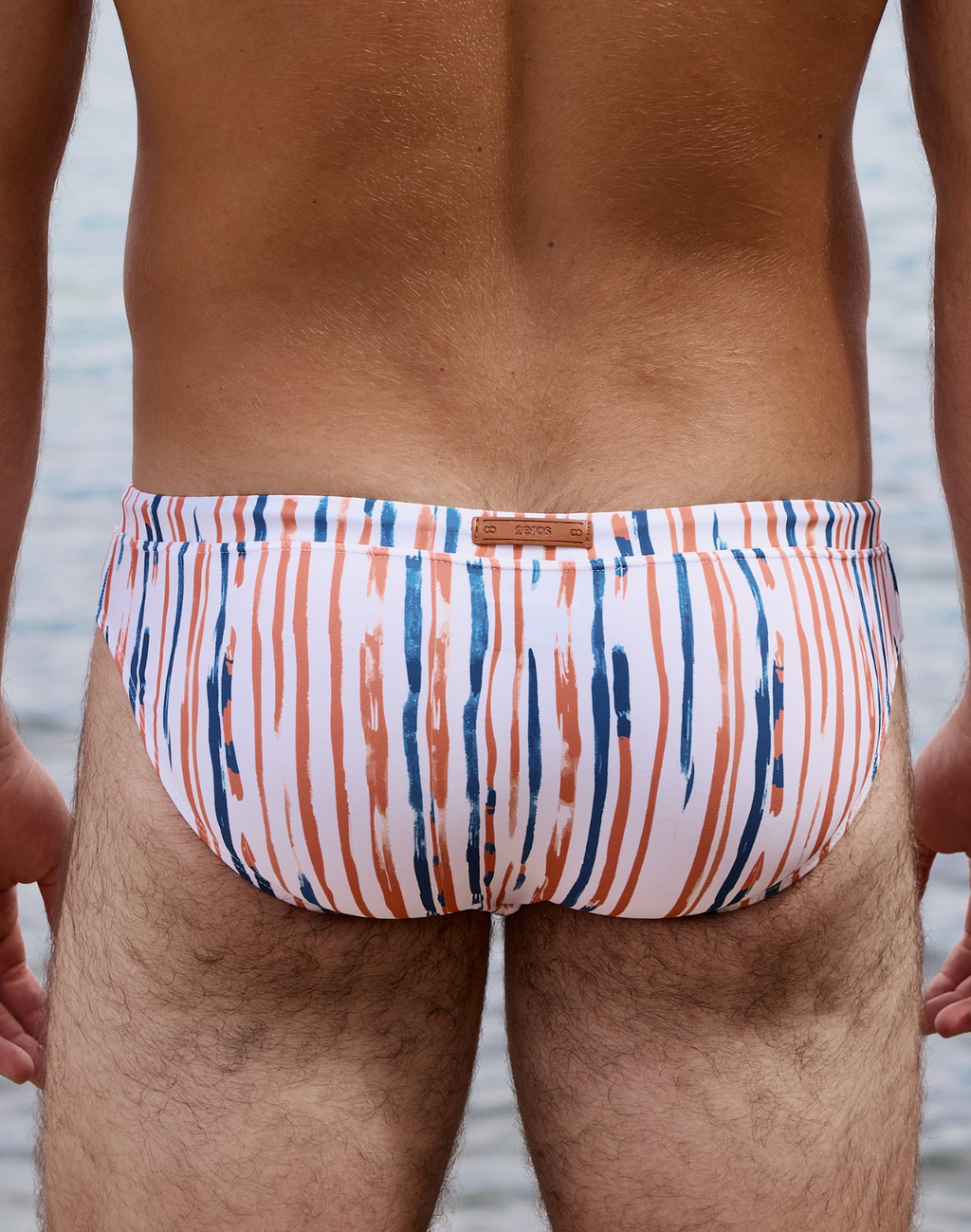 2EROS V30 Printed Swim Brief - Oceanus Red