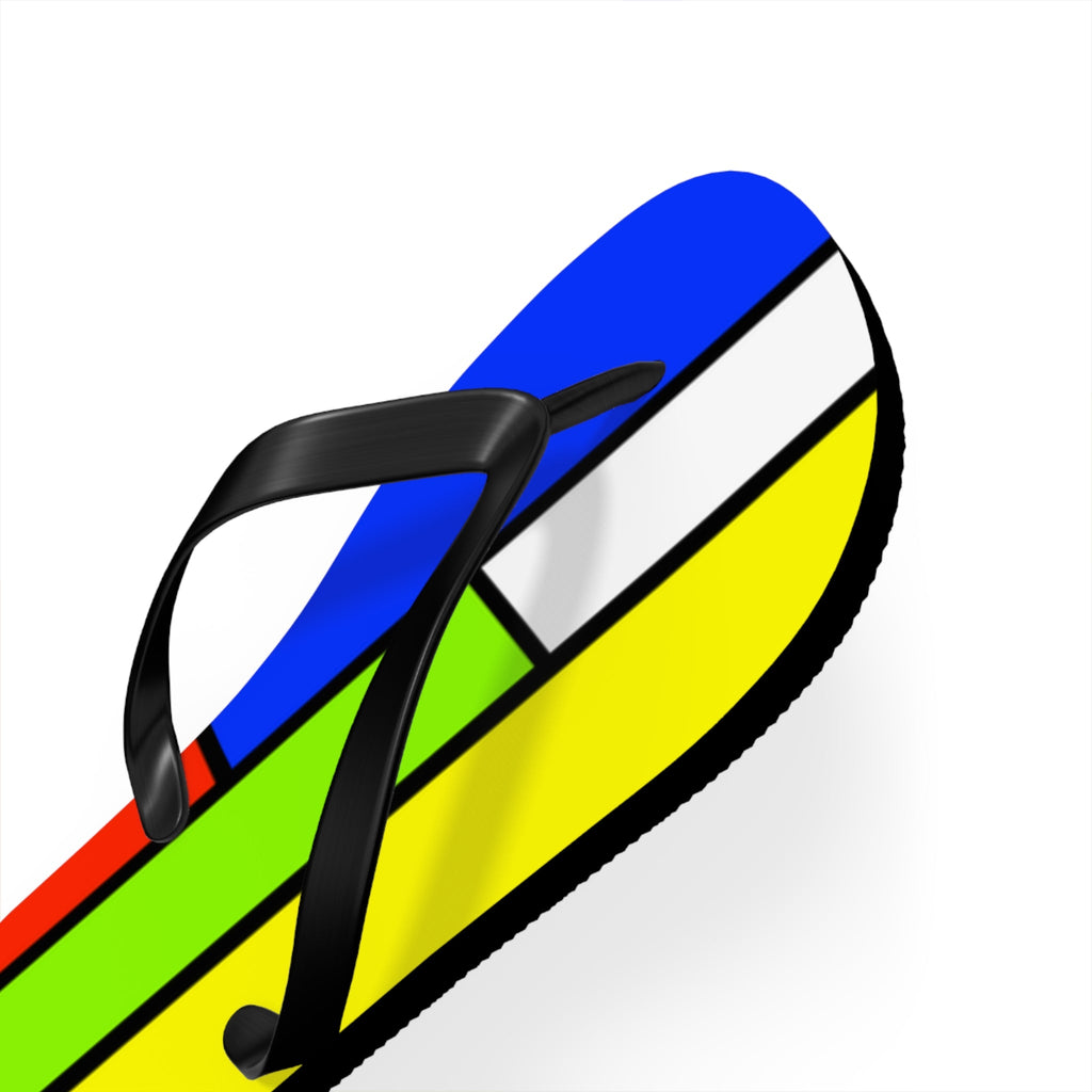 Maris Equi Men's ModRian Mondrian Inspired Flip-Flops
