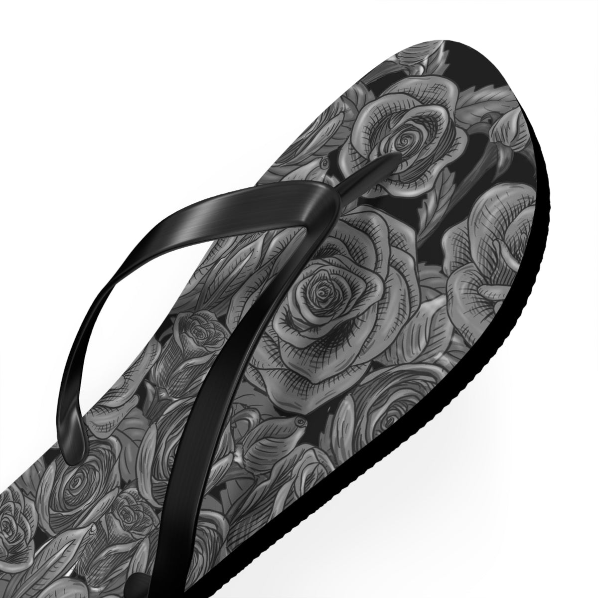 Maris Equi Men's Black Rose Flip-Flops