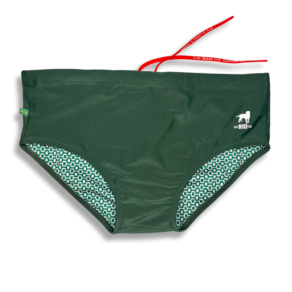 CA-RIO-CA Bonsai Green  Men's Swimming Sunga - Beachwear for Men