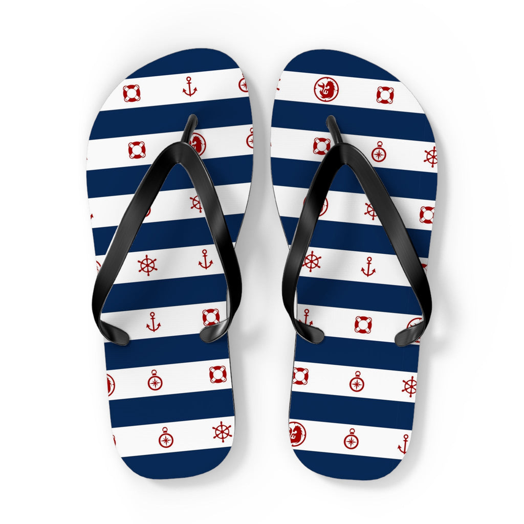 Maris Equi Men's Nautical Print Flip-Flops