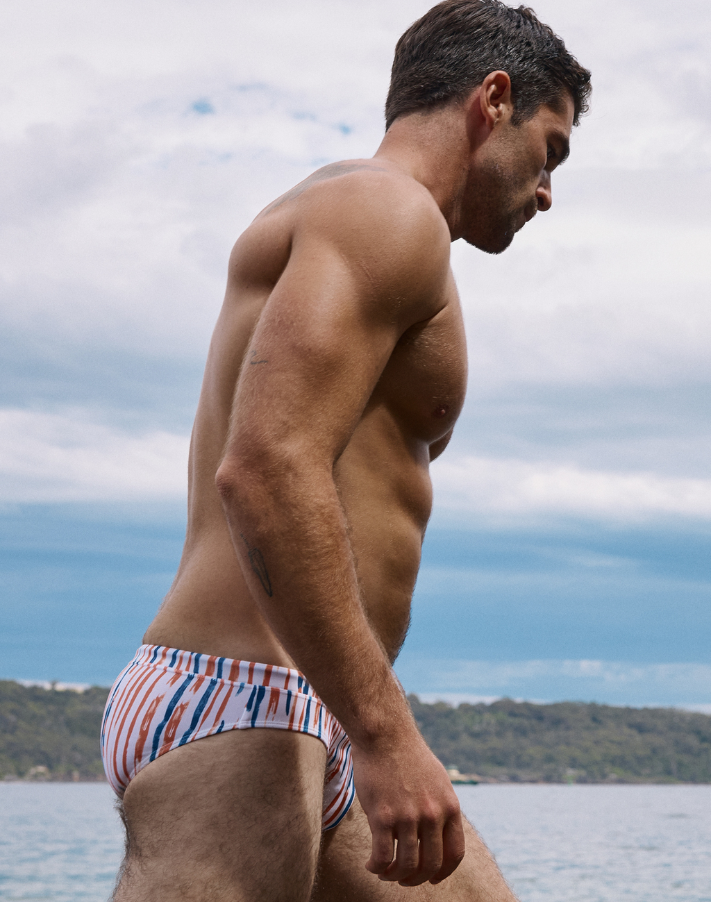2EROS V30 Printed Swim Brief - Oceanus Red