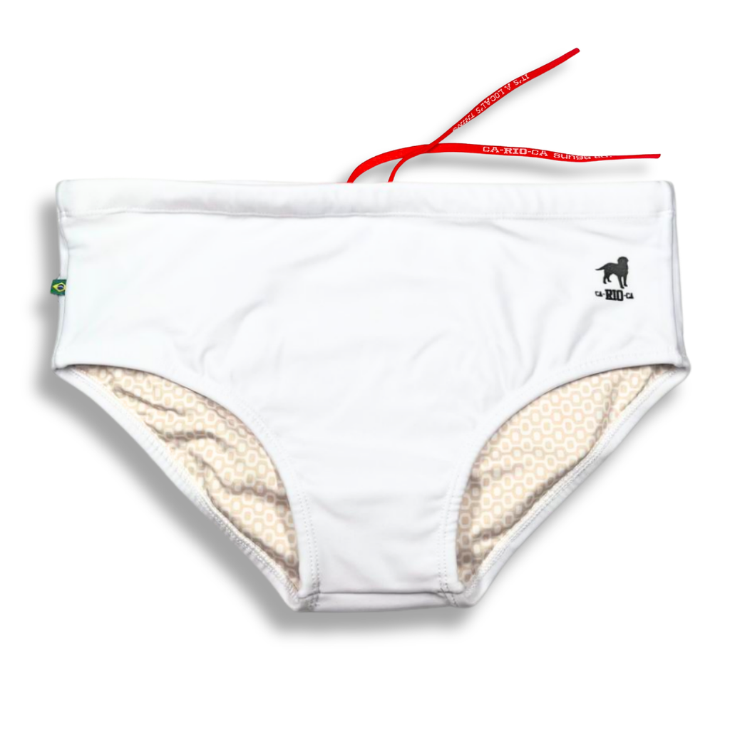 CA-RIO-CA Branco / White  Men's Swimming Sunga - Beachwear for Men