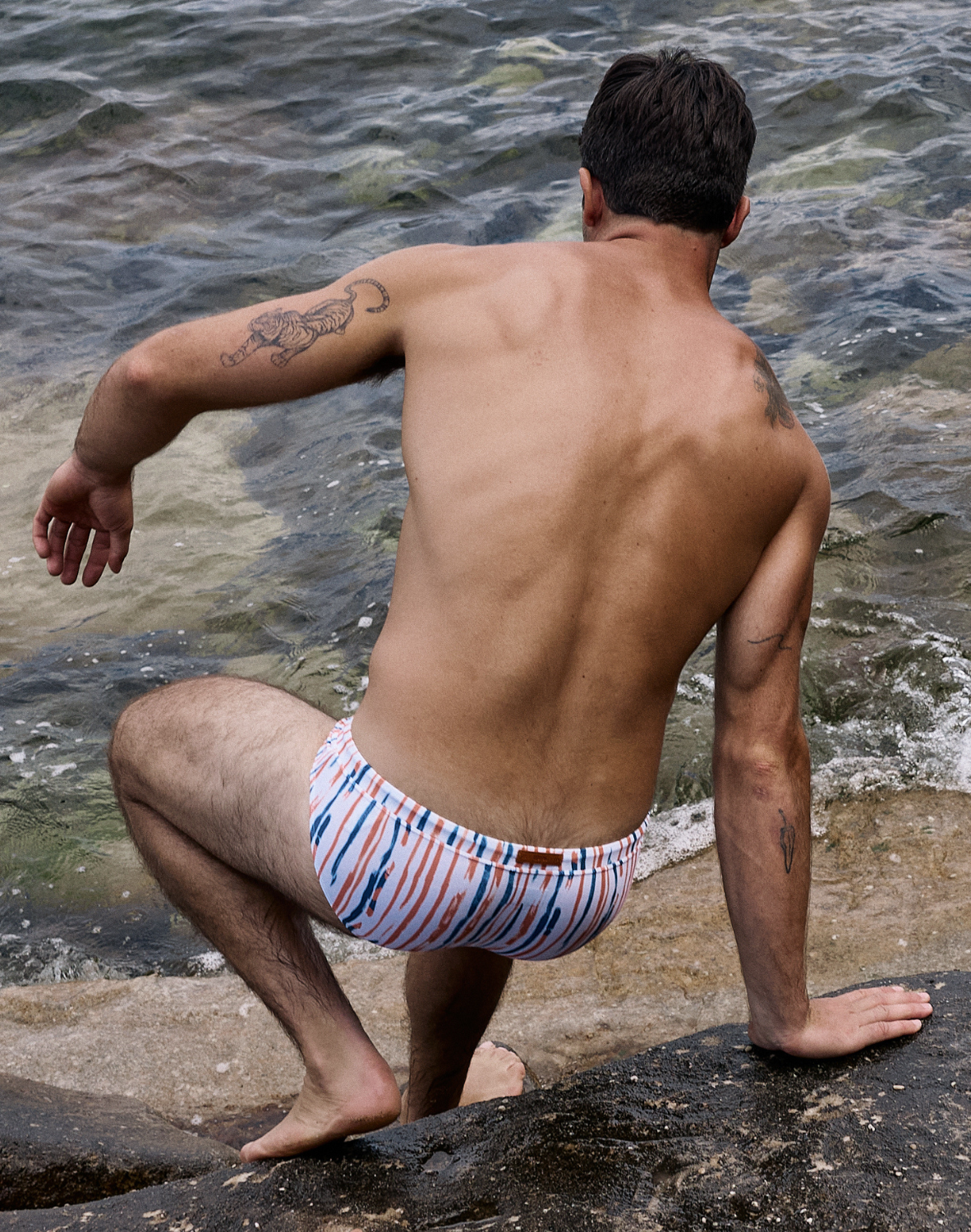 2EROS V30 Printed Swim Brief - Oceanus Red