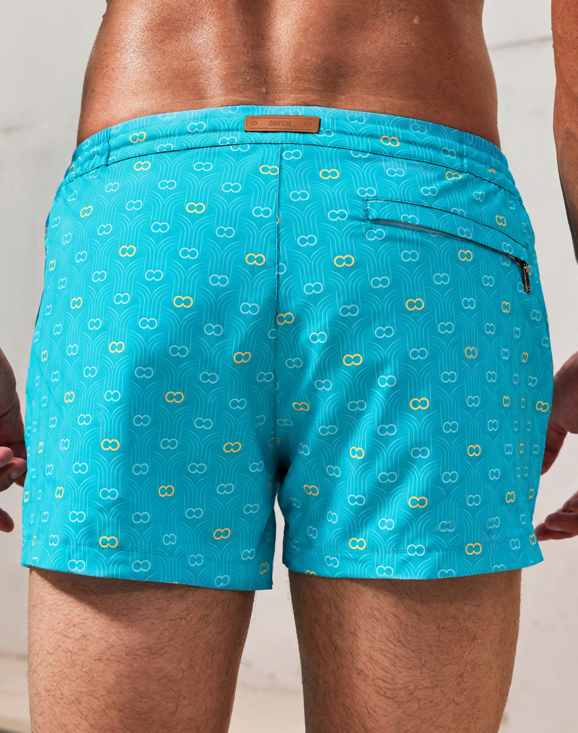 2EROS Men's Printed Bronte Shorts - Deco Crest Blue