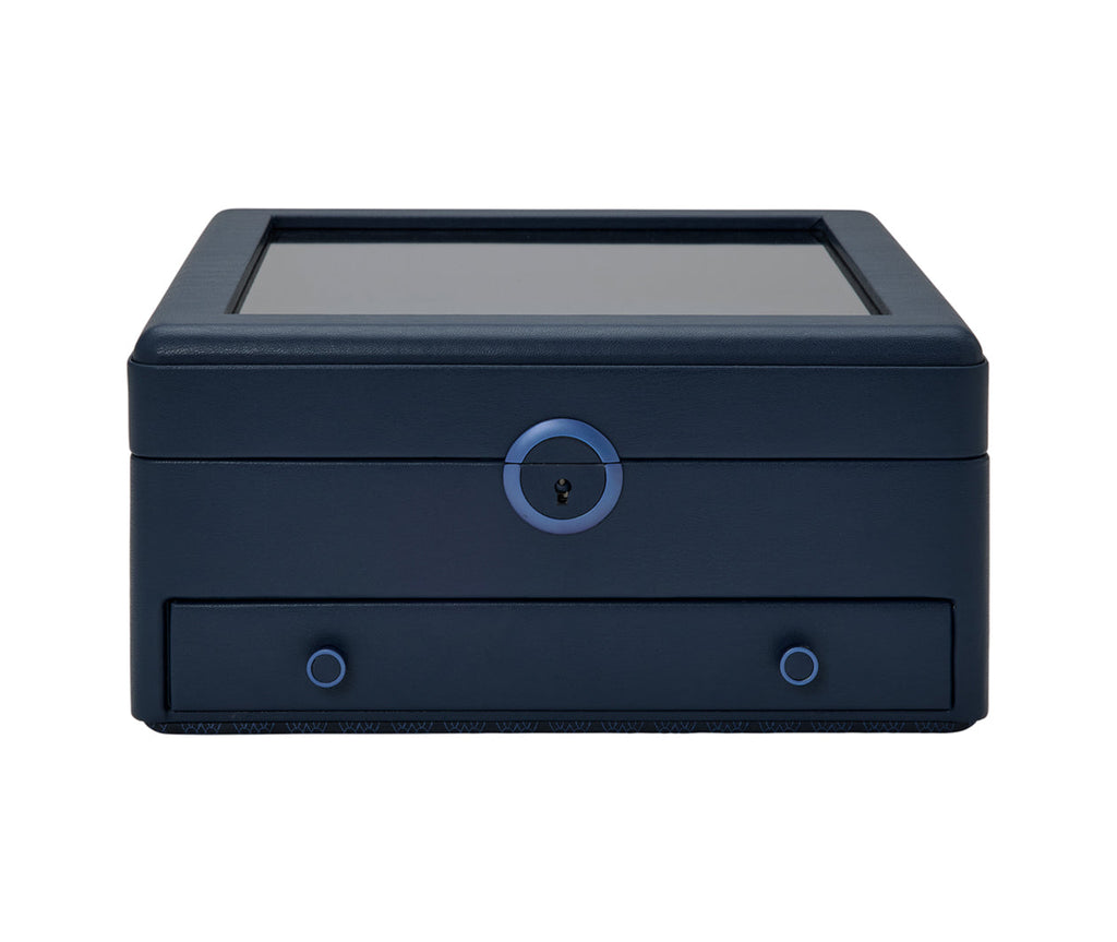 Wolf Earth Watch Stand Box Blue