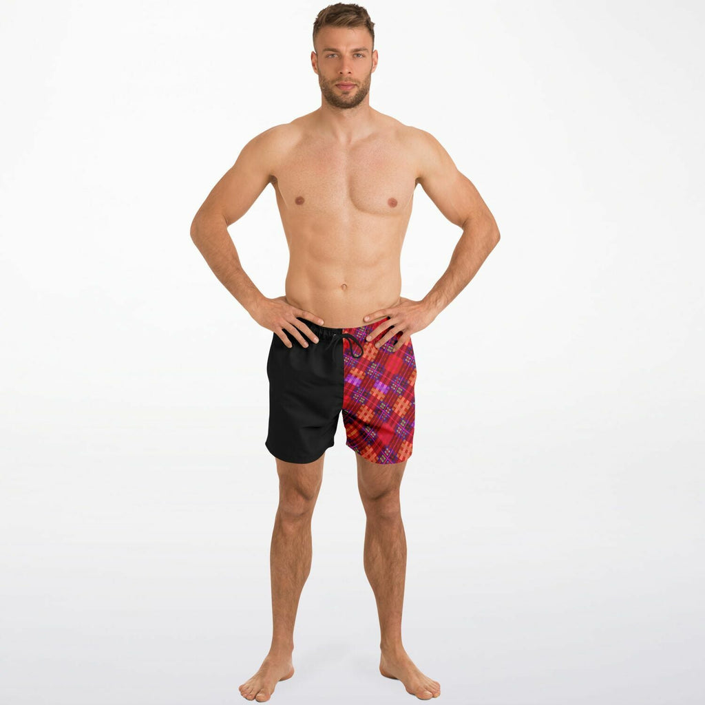 Maris Equi Red Tartan Men's Swim Shorts