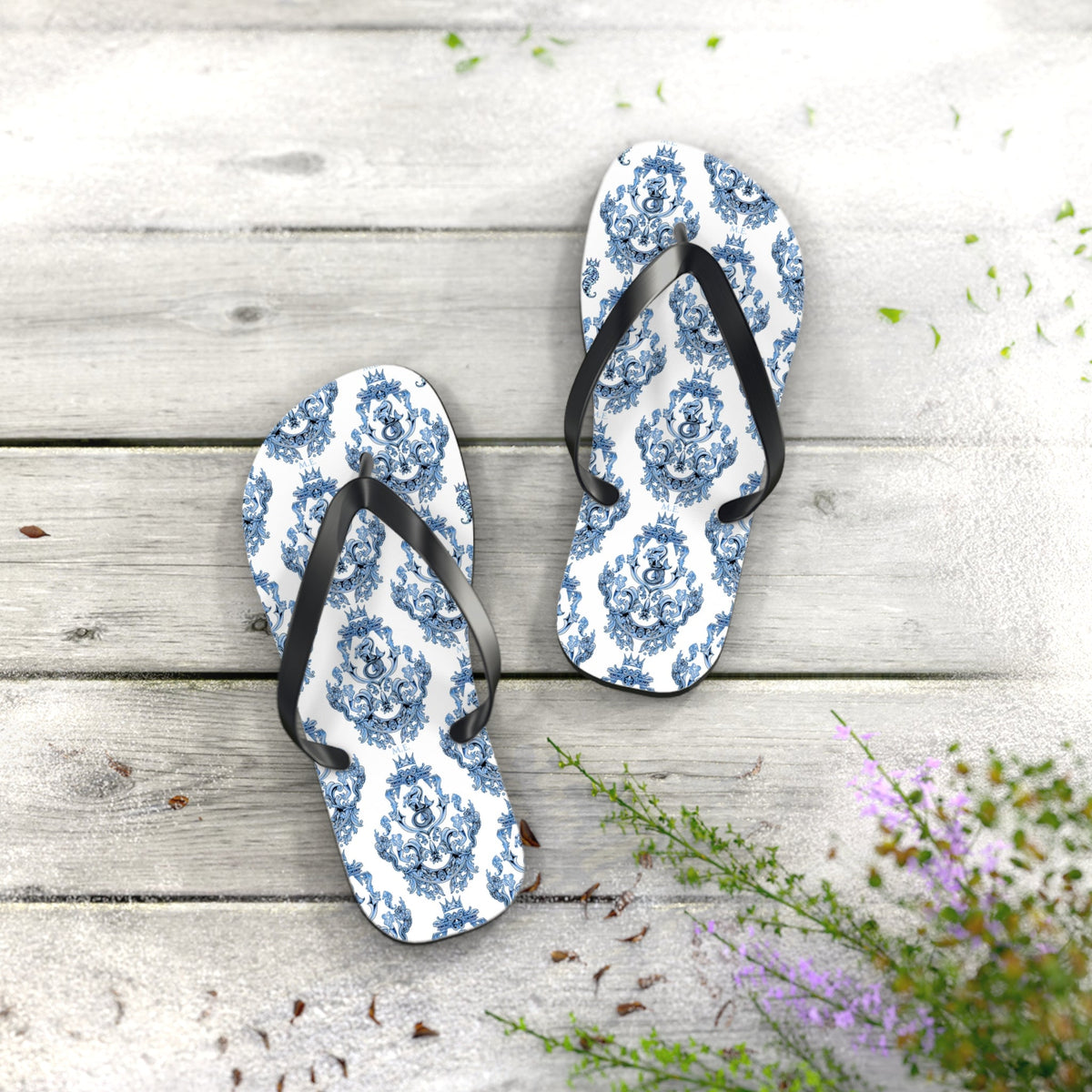 Maris Equi Men's Blue Baroque Flip-Flops