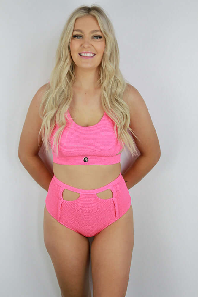 Lily Mid Waist Booty Shorts Pink | Pole Wear