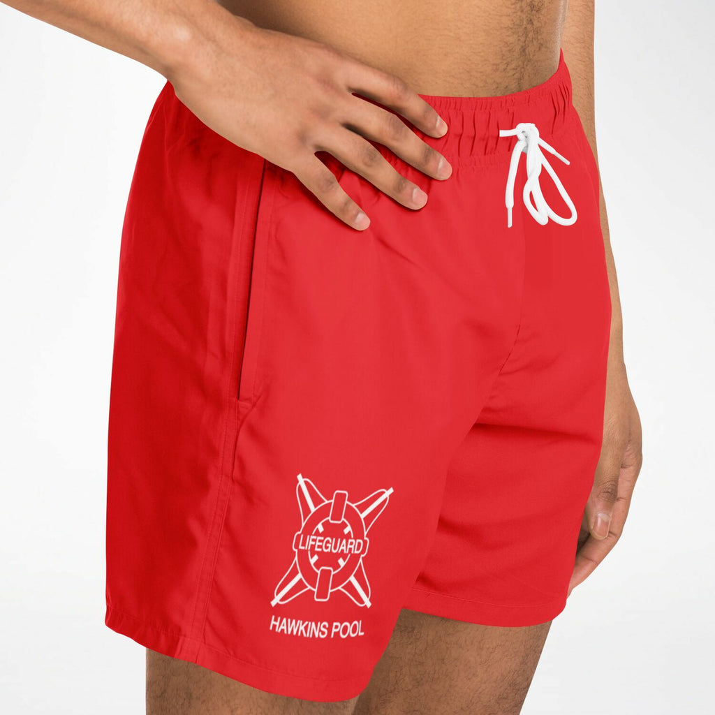 Maris Equi Hawkins Pool Life Guard Billy Costume Men's Mid-Length Swim Shorts