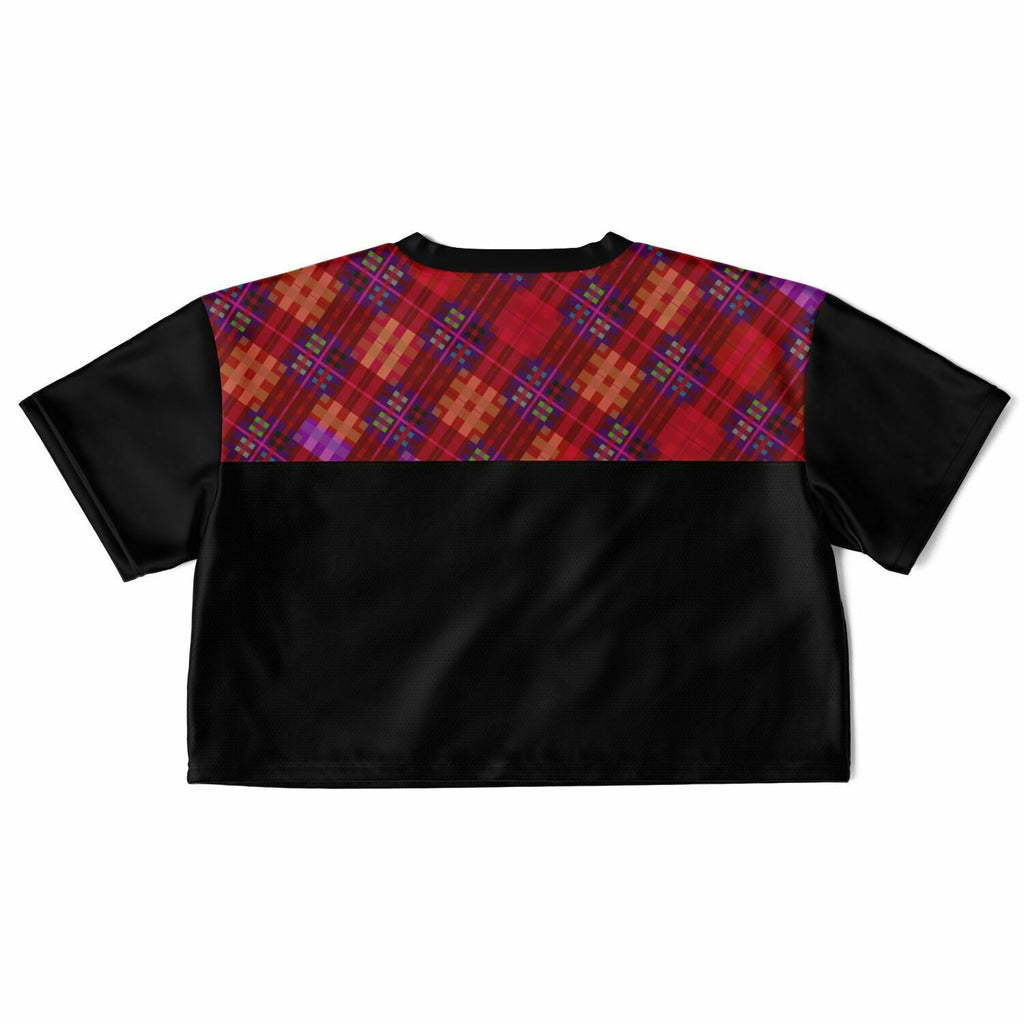 Maris Equi Crop Top Red Tartan Men's V-Neck Jersey