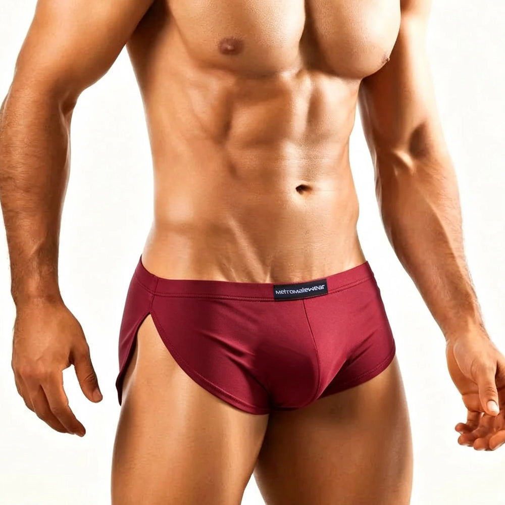 MetroMaleWear (M2W) Men's Shorts Burgundy 2108-29