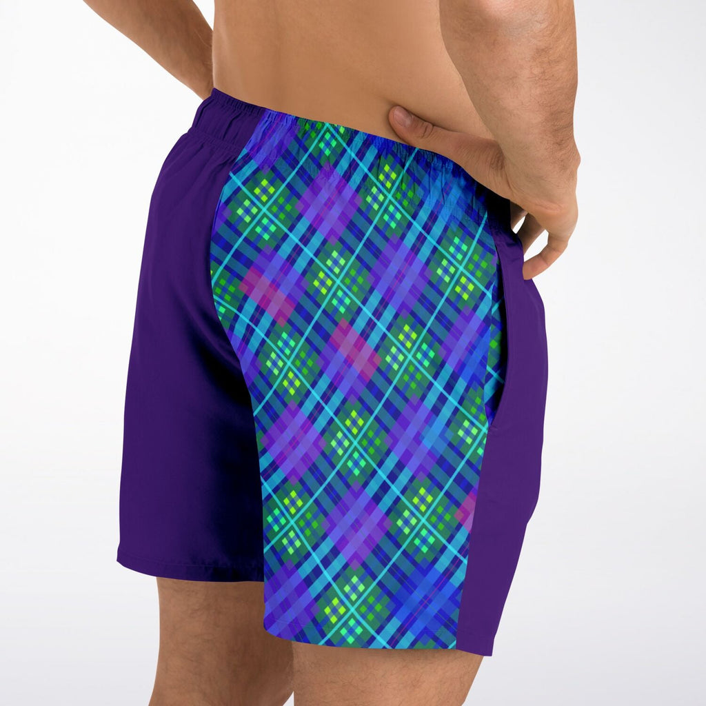 Maris Equi Blue Tartan Men's Swim Shorts