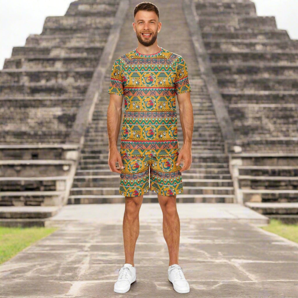 Maris Equi Aztec Shorts And Top Set For Men