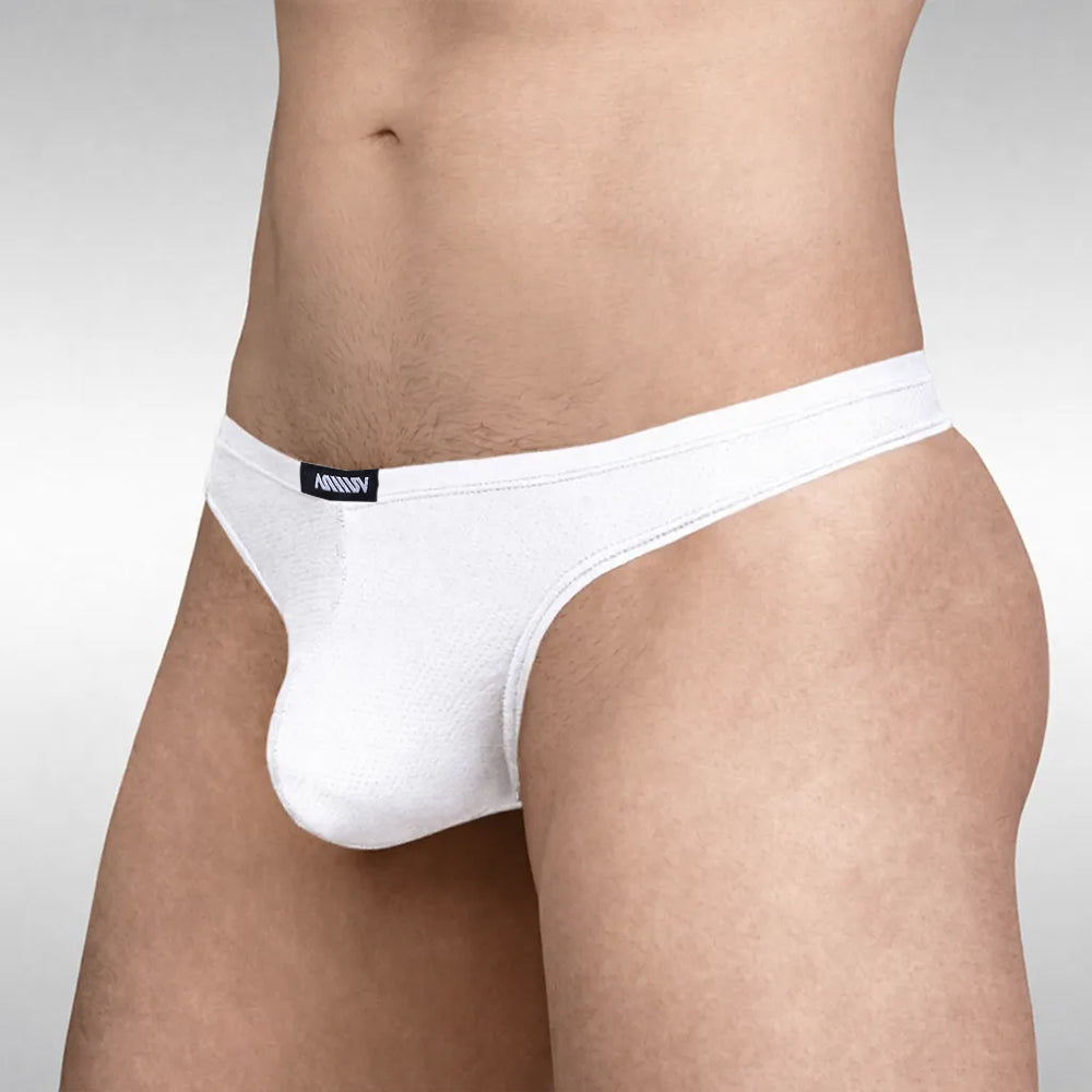 MetroMaleWear (M2W) Men's Flux Thong White 2352-00