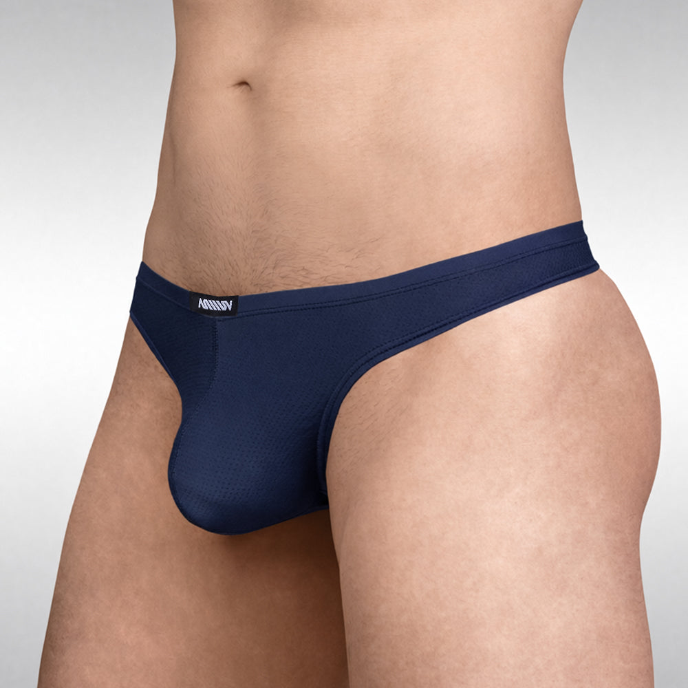 MetroMaleWear (M2W) Men's Flux Thong Dark Blue 2352-28