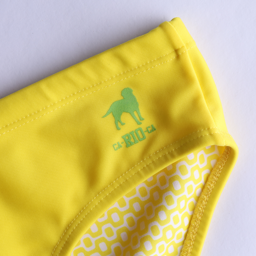 CA-RIO-CA Lemonade Yellow solid Men's Swimming Sunga - Beachwear for Men