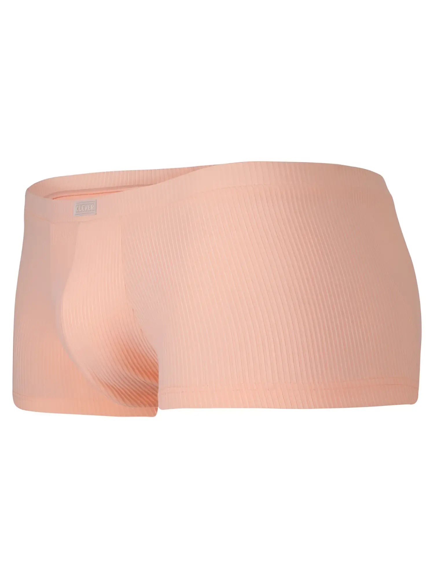 Clever 26014 Apolo trunks in orange, front view showing the ribbed fabric and waistband logo.