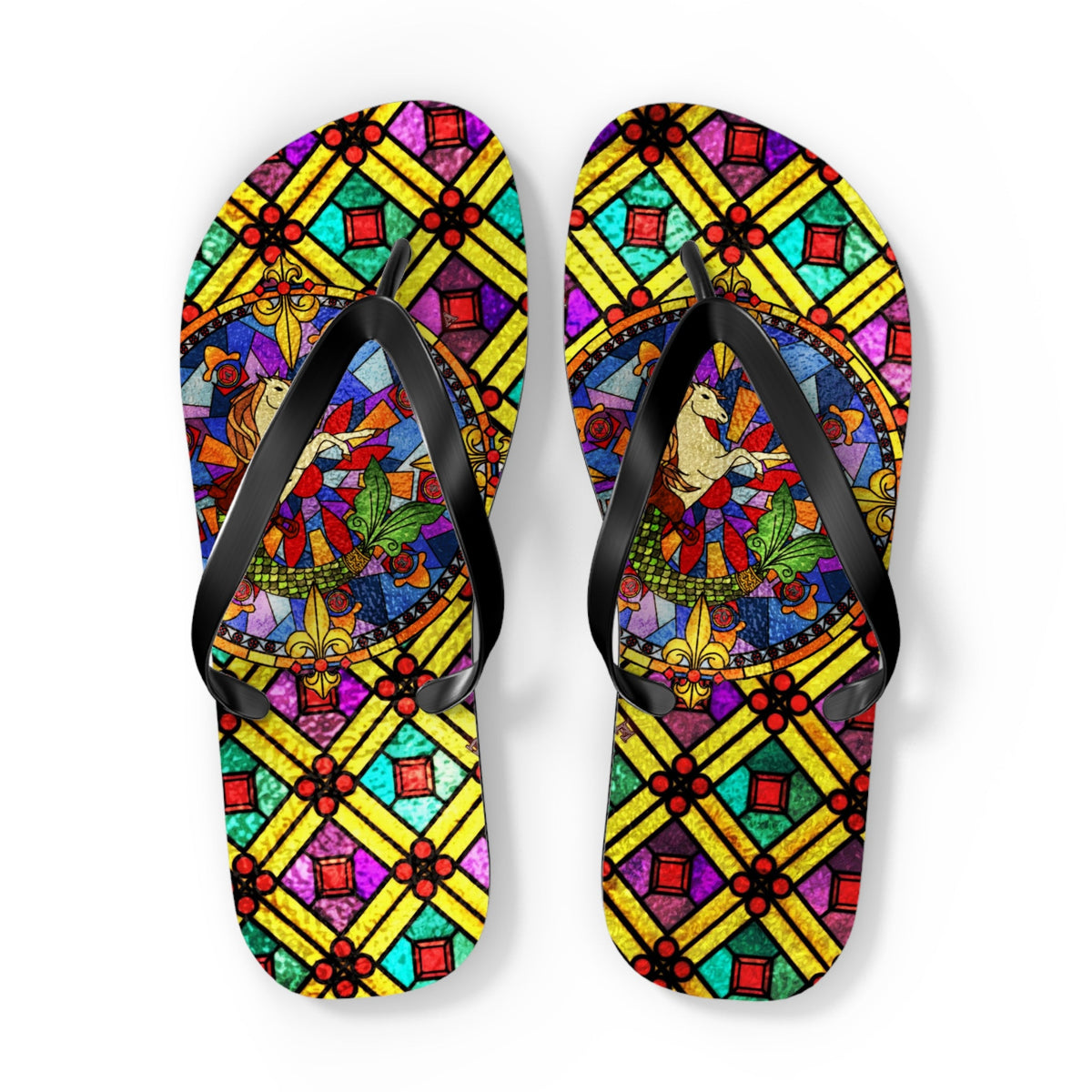 Maris Equi Men's Stained Glass Flip-Flops