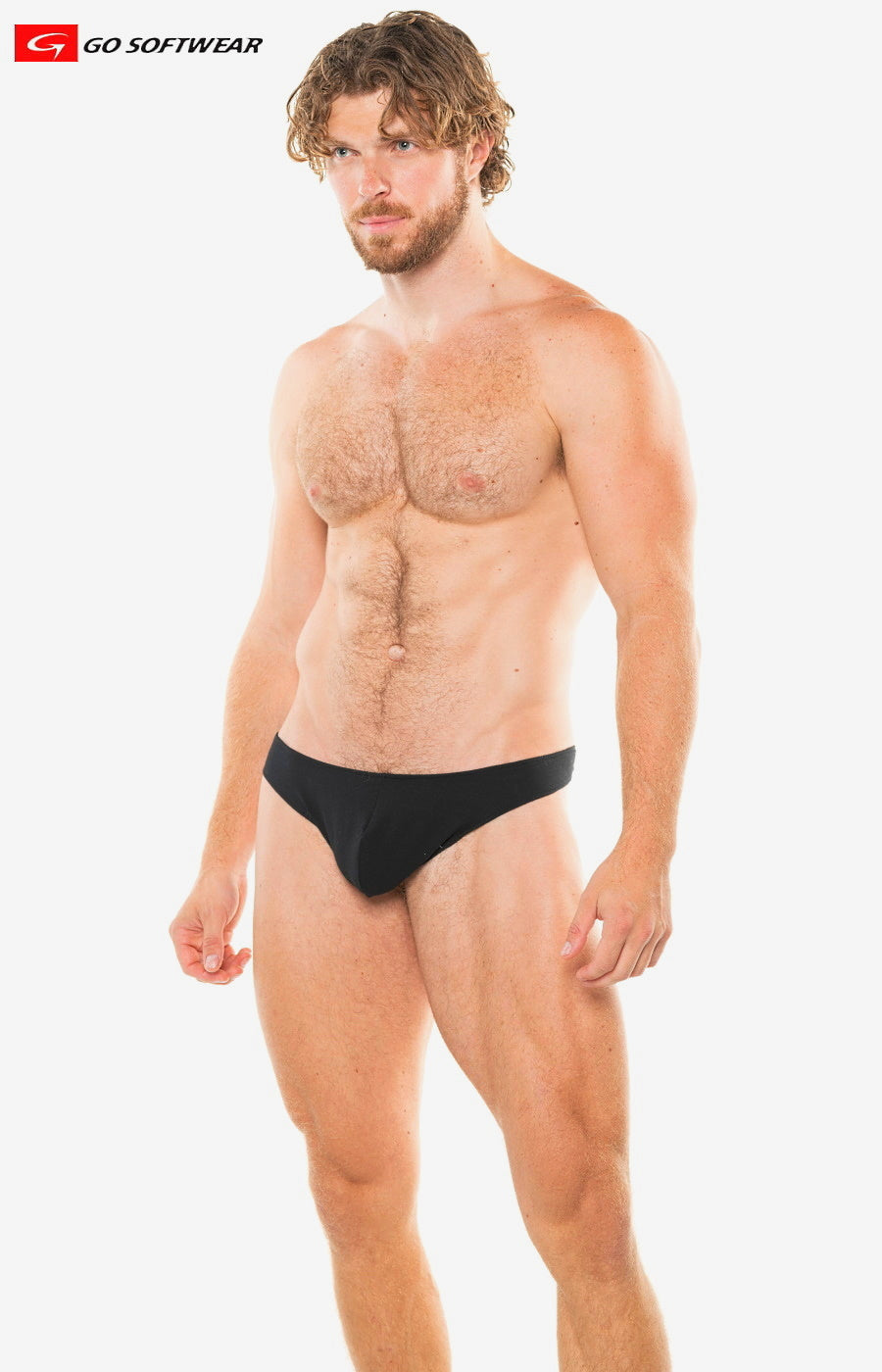 Go Softwear 2076 Men's Backless Thong - Black