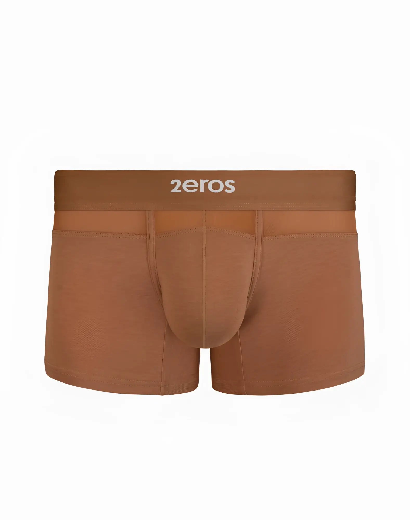 Brown 2eros men’s briefs with smooth fitted design and elastic waistband from the 2eros morpheus trunk pack
