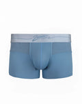 Light blue 2EROS AKTIV Boreas trunk men’s boxer briefs with mesh panel and elastic waistband with brand logo