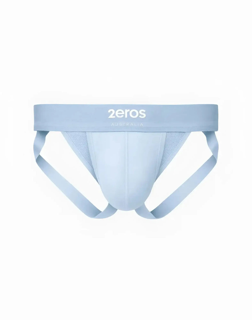 Light blue 2eros australia aktiv cronus jockstrap underwear featuring a supportive mesh-lined design and branded waistband