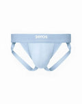 Light blue 2eros australia aktiv cronus jockstrap underwear featuring a supportive mesh-lined design and branded waistband