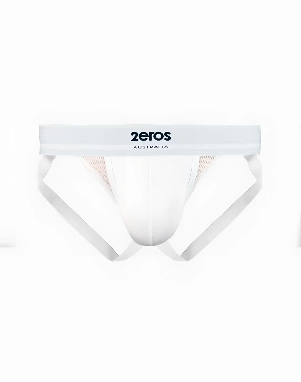 White 2eros aktiv cronus jockstrap underwear with supportive contoured design and mesh detailing on the sides