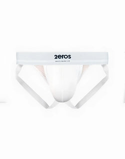 White 2eros aktiv cronus jockstrap underwear with supportive contoured design and mesh detailing on the sides