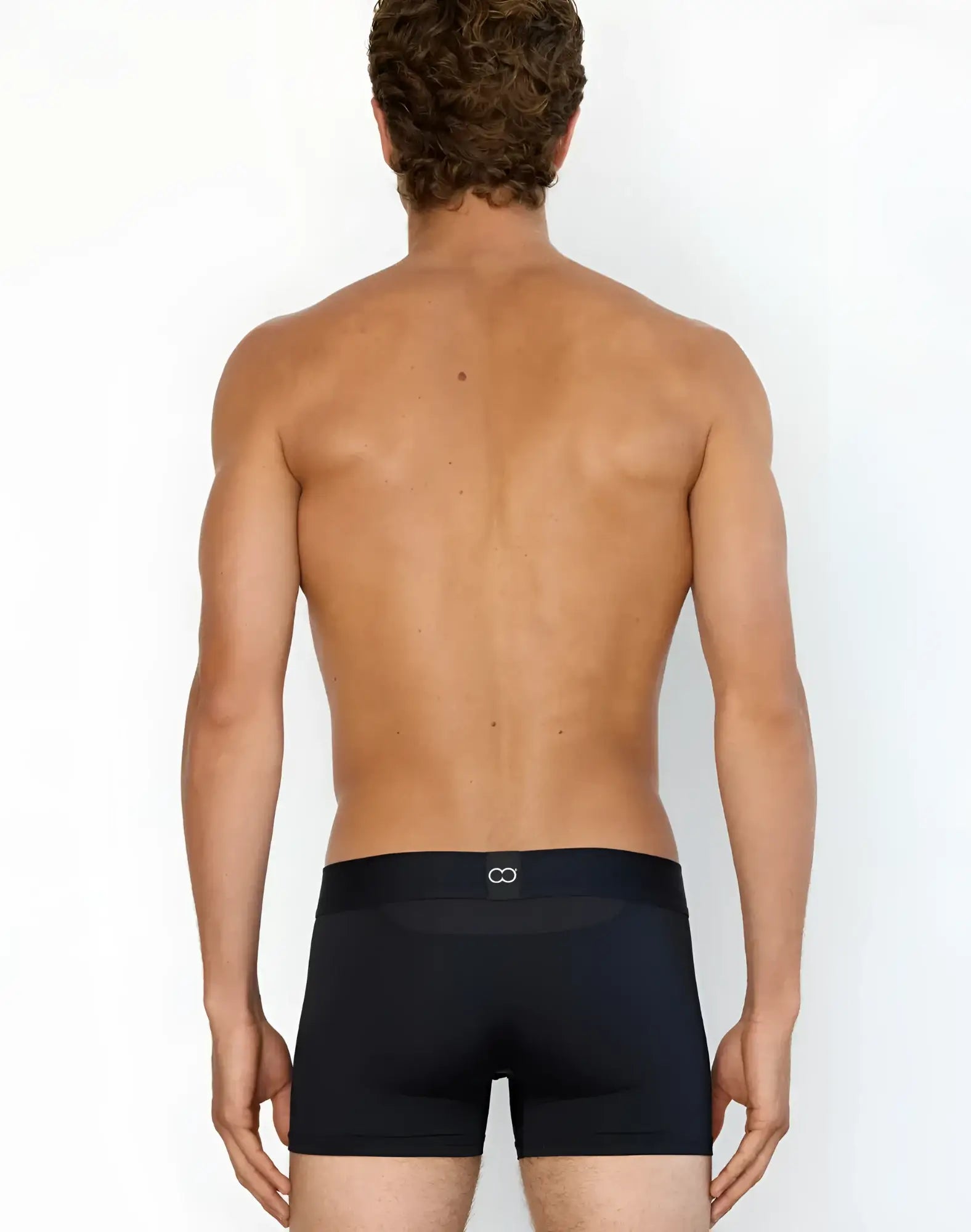 Black 2eros aktiv cronus trunk underwear featuring subtle elastic waistband with small white logo