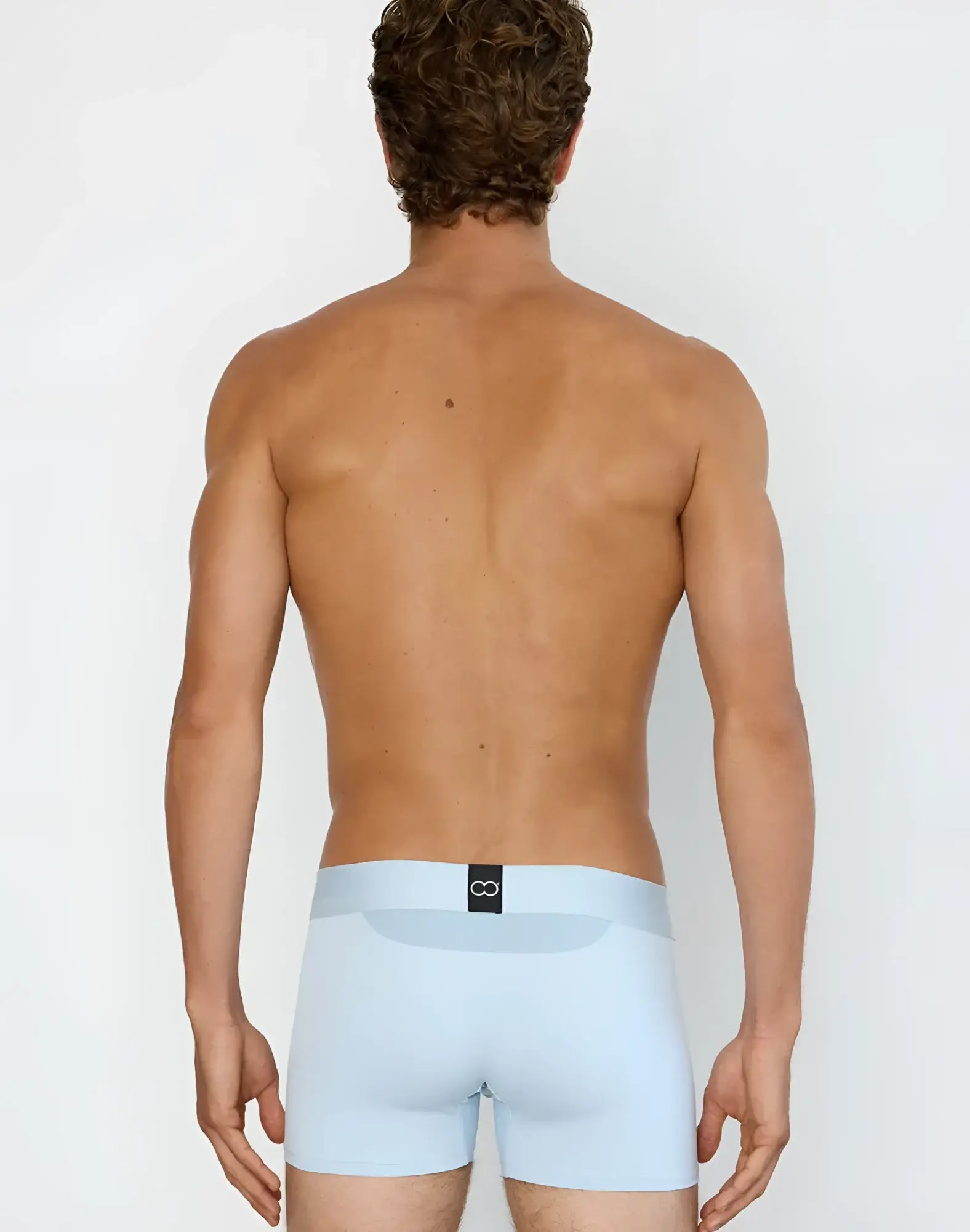 Light blue 2eros aktiv cronus trunk underwear with seamless design and black logo tag on waistband
