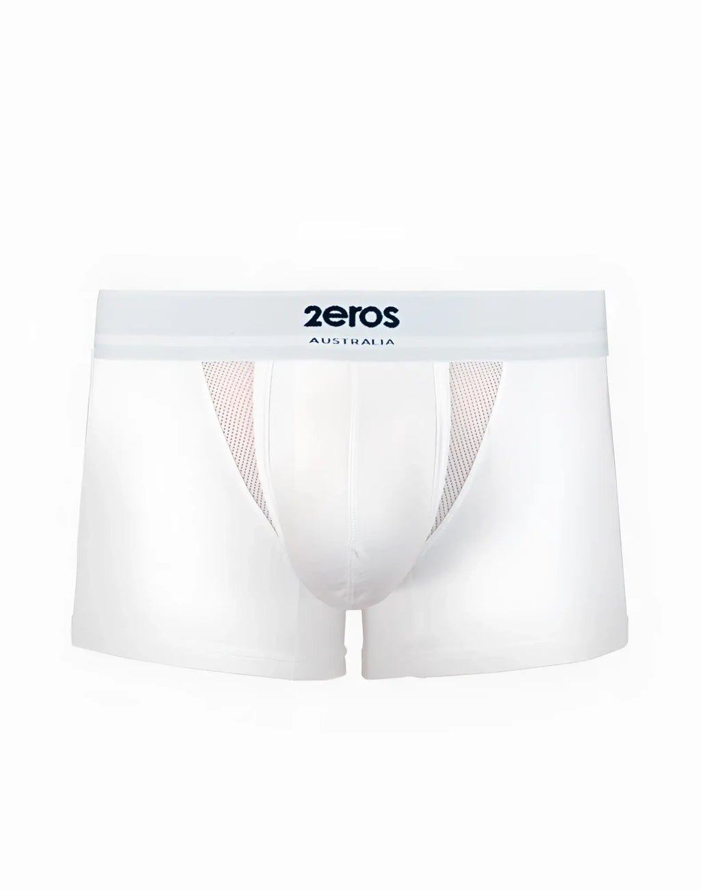 White 2EROS AKTIV Cronus trunk underwear with mesh panel and branded waistband for men