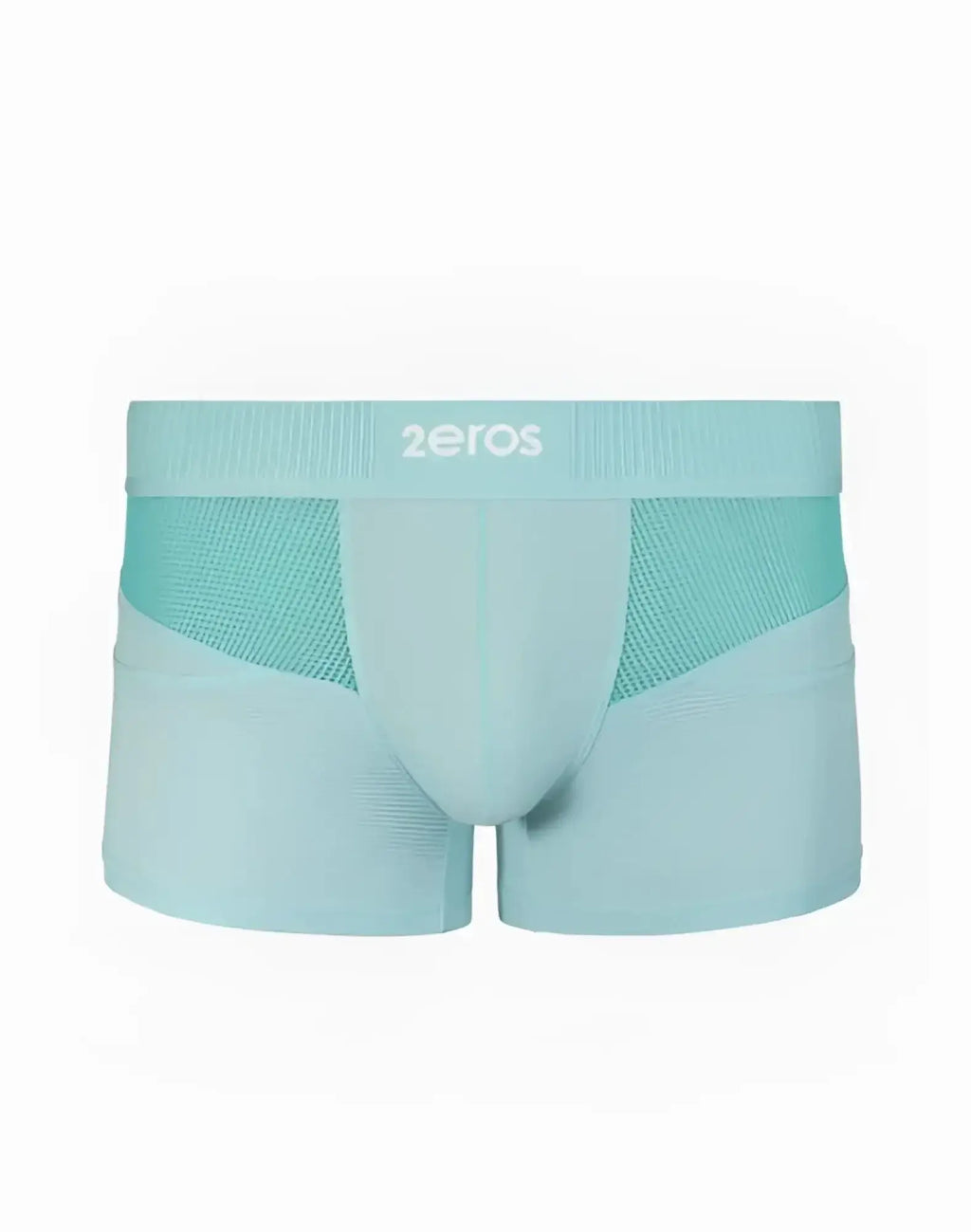 Light blue 2eros aktiv hermes trunk underwear with ribbed waistband and mesh side panels for men
