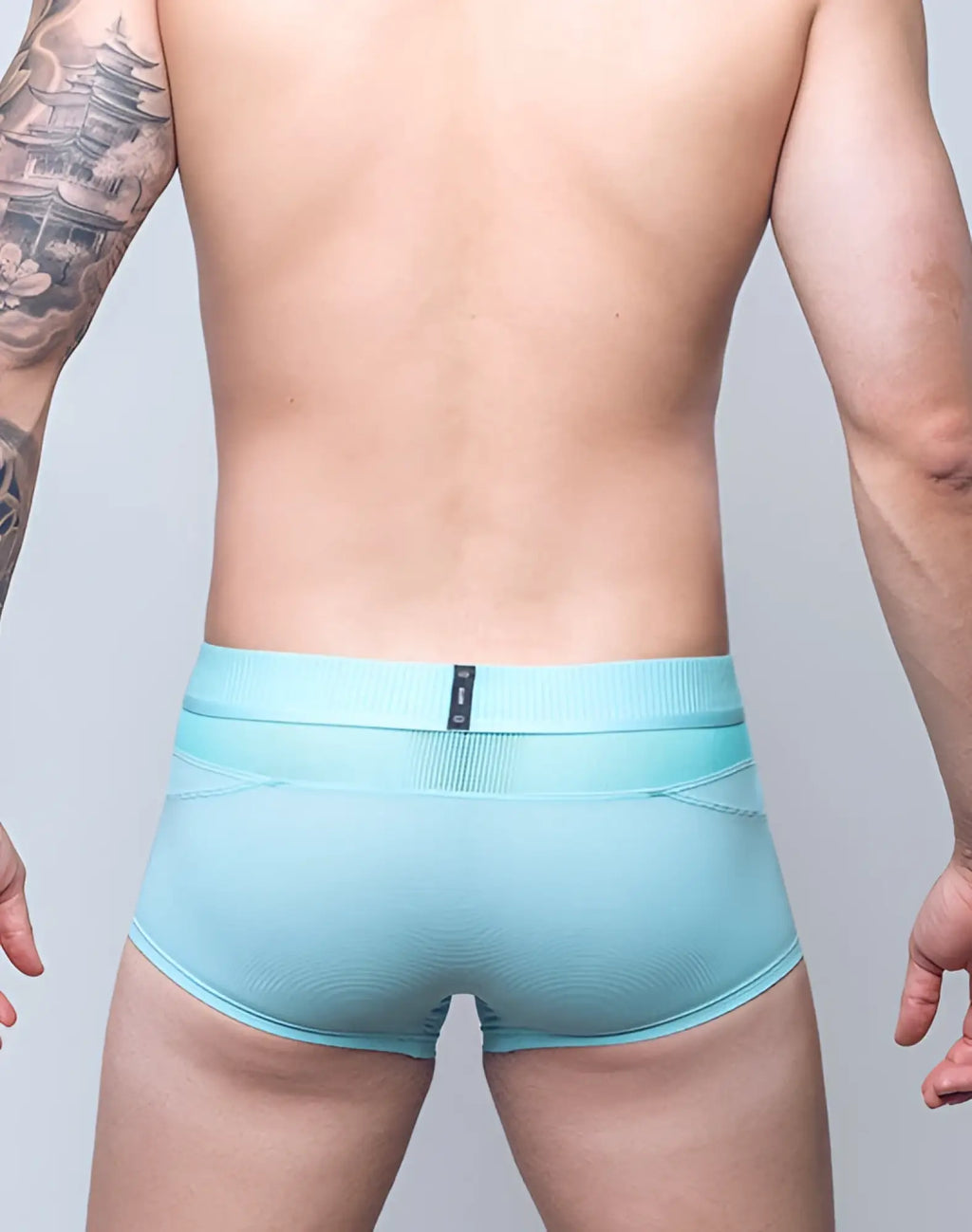2EROS Aktiv Hermes trunk underwear in blue turquoise with light blue textured fabric and ribbed waistband