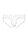 White 2eros aktiv pegasus jockstrap underwear with a subtle gray logo on the waistband