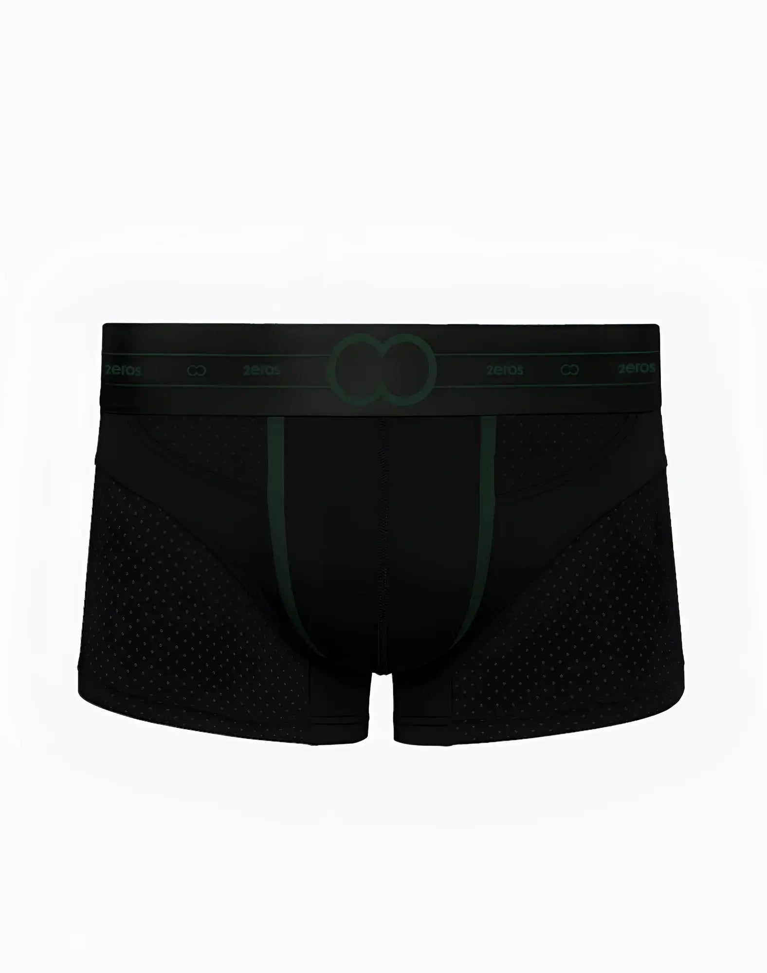 Black 2EROS AKTIV Pegasus trunk underwear with perforated mesh design and elastic waistband with subtle branding