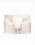 Cream-colored 2eros aktiv pegasus trunk underwear with mesh briefs and solid white central panel with subtle waistband branding