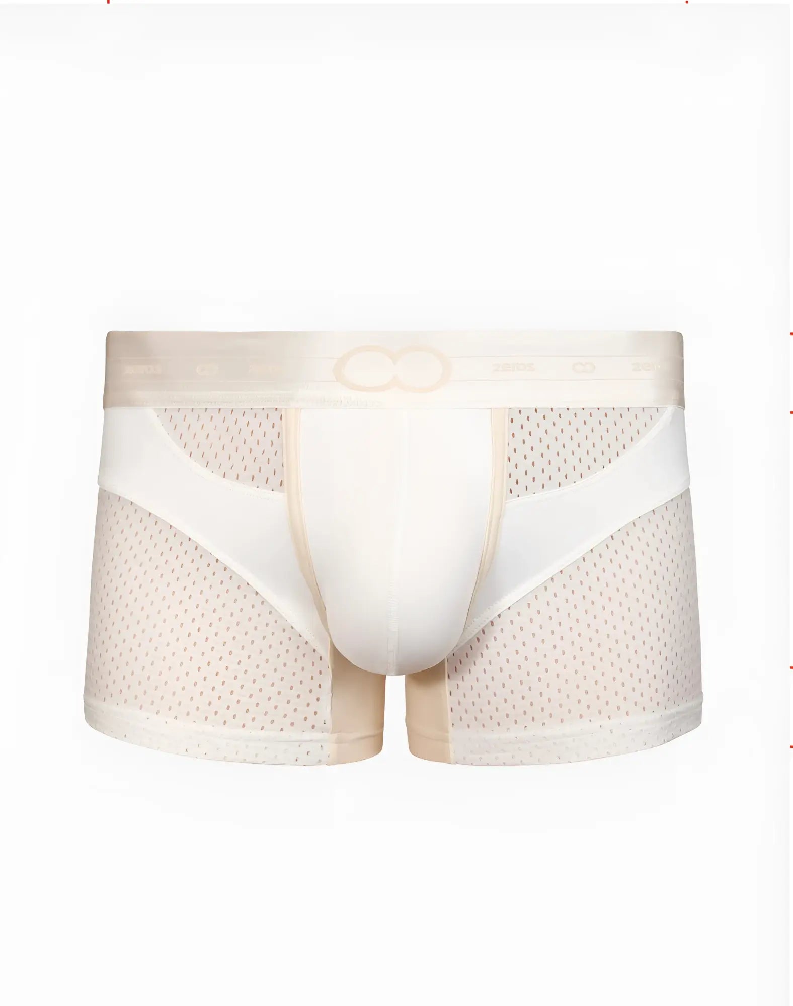 Cream-colored 2eros aktiv pegasus trunk underwear with mesh briefs and solid white central panel with subtle waistband branding