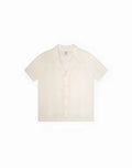 Cream-colored 2eros amalfi shirt white short-sleeved button-up with delicate textured knit pattern