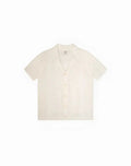 Cream-colored 2eros amalfi shirt white short-sleeved button-up with delicate textured knit pattern