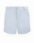 Light blue 2EROS CAPRI shorts with button closure and pleated waistband tailored for a comfortable fit