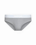 Gray 2eros classic brief underwear with a white waistband featuring the zeros brand name in lowercase letters