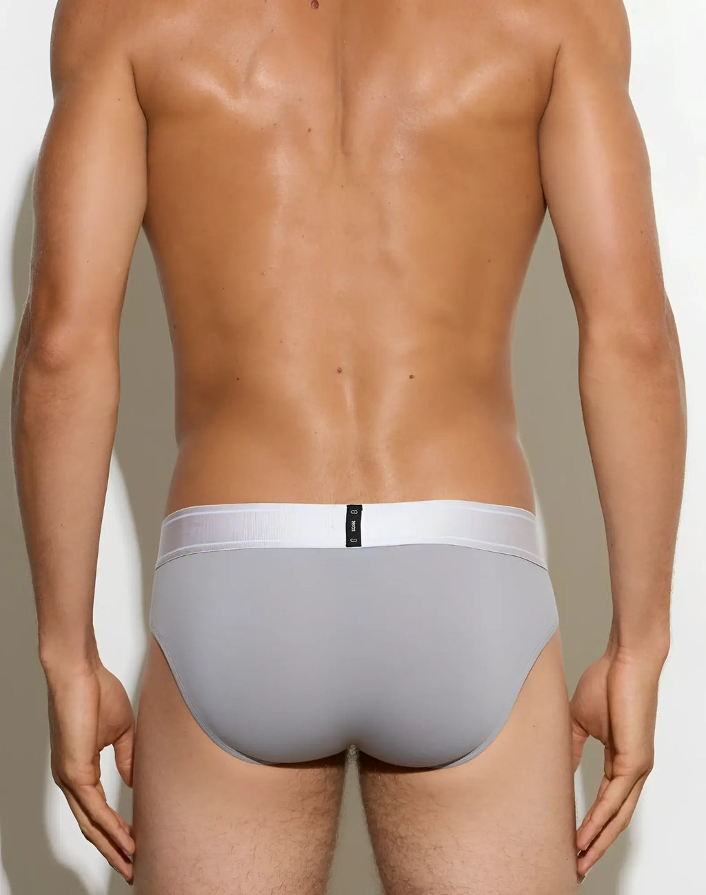 Gray 2eros classic brief underwear with white elastic waistband and small black brand tag for everyday comfort
