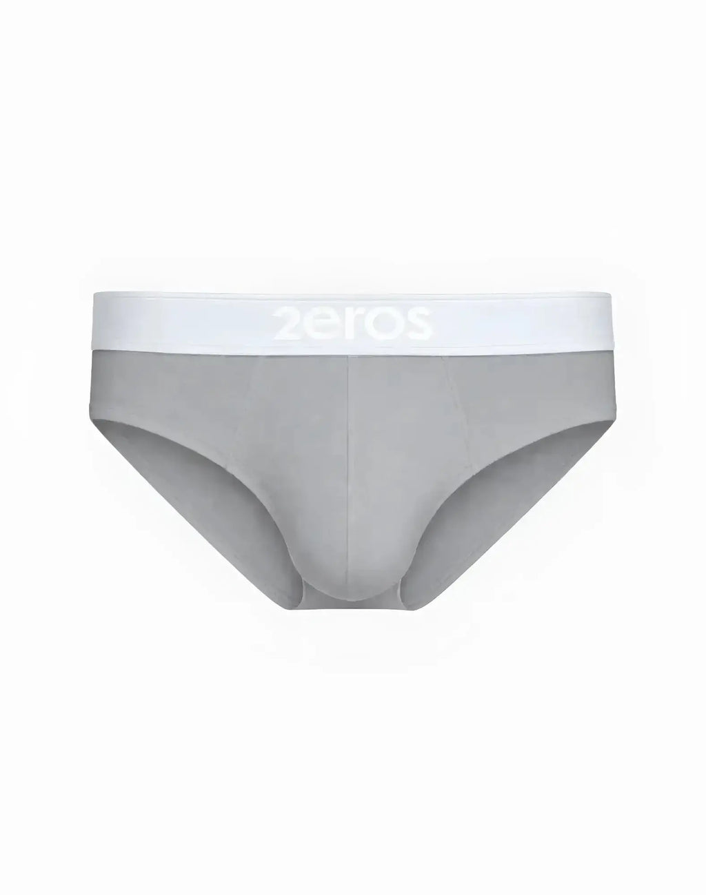 Gray 2eros classic brief underwear with a white waistband featuring the zeros brand name in lowercase letters