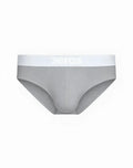 Gray 2eros classic brief underwear with a white waistband featuring the zeros brand name in lowercase letters