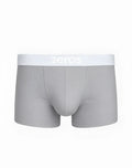 Gray 2eros classic trunk underwear featuring a white elastic waistband with zeros brand logo
