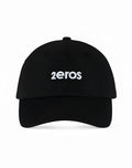 Black 2eros icon cap made of cotton featuring a white embroidered 2eros logo on the front